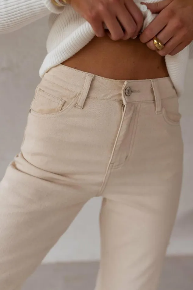 Women039s Clothing Pants and Jeans Easy Clothes Beige Solan Jeans Beige