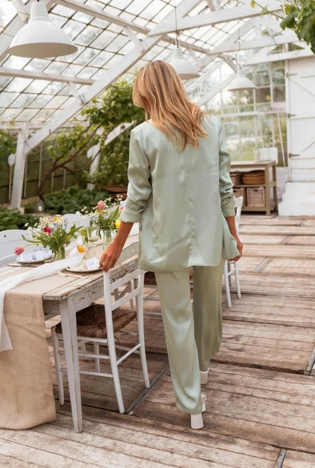 Women039s Clothing Pants and Jeans Easy Clothes Sea Green Satin Appoline Pants Sea Green Women039s Clothing Pants and Jeans Easy Clothes Sea Green Satin Appoline Pants Sea Green