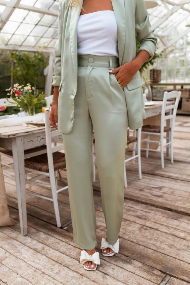 Women039s Clothing Pants and Jeans Easy Clothes Sea Green Satin Appoline Pants Sea Green Women039s Clothing Pants and Jeans Easy Clothes Sea Green Satin Appoline Pants Sea Green