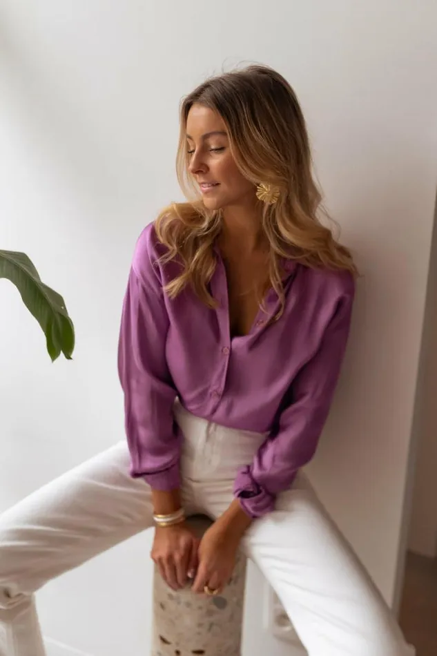 Women039s Clothing Shirts Easy Clothes Purple Britte Shirt Purple Women039s Clothing Shirts Easy Clothes Purple Britte Shirt Purple