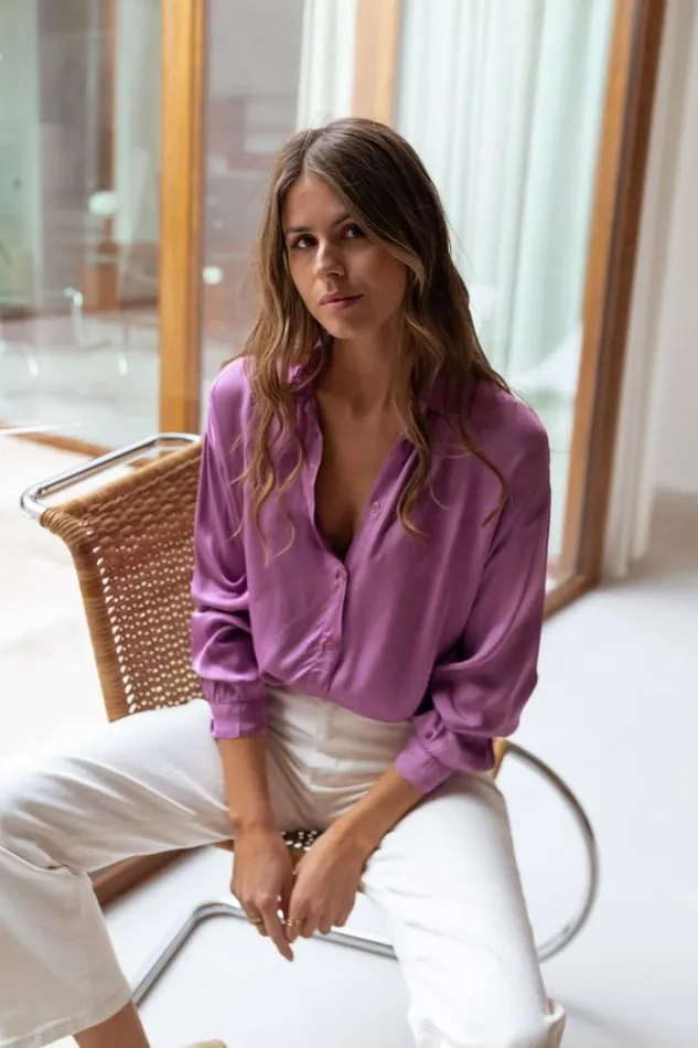 Women039s Clothing Shirts Easy Clothes Purple Britte Shirt Purple Women039s Clothing Shirts Easy Clothes Purple Britte Shirt Purple
