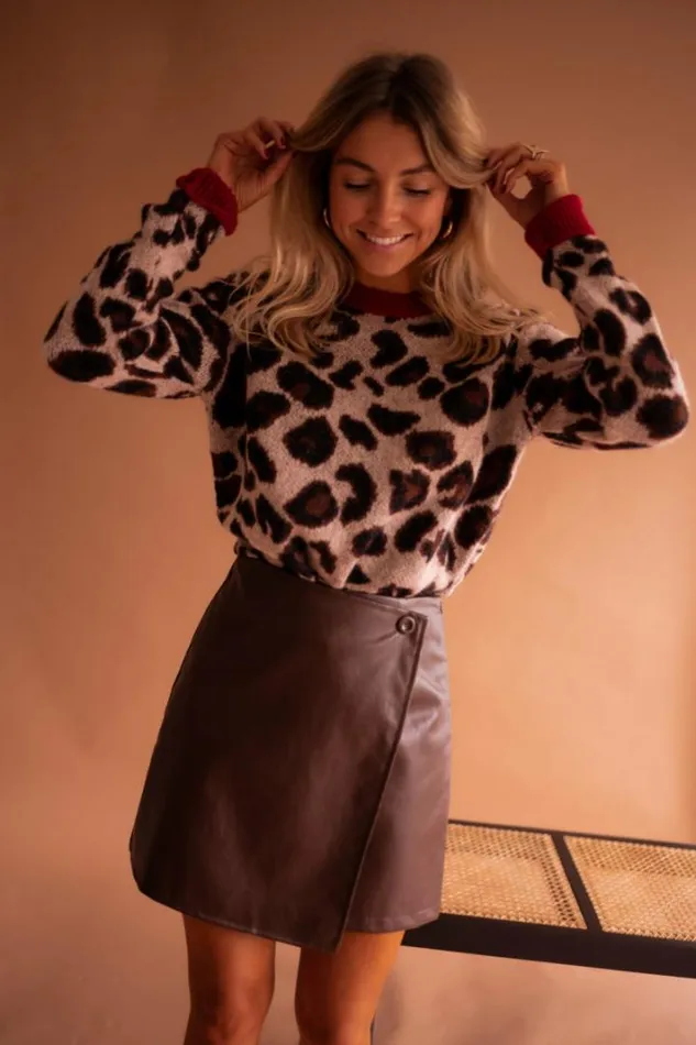 Women039s Clothing Skirts Easy Clothes Chocolate Faux Leather Maeva Skirt