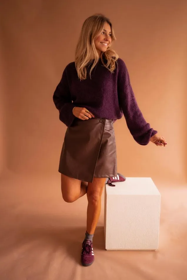 Women039s Clothing Skirts Easy Clothes Chocolate Faux Leather Maeva Skirt