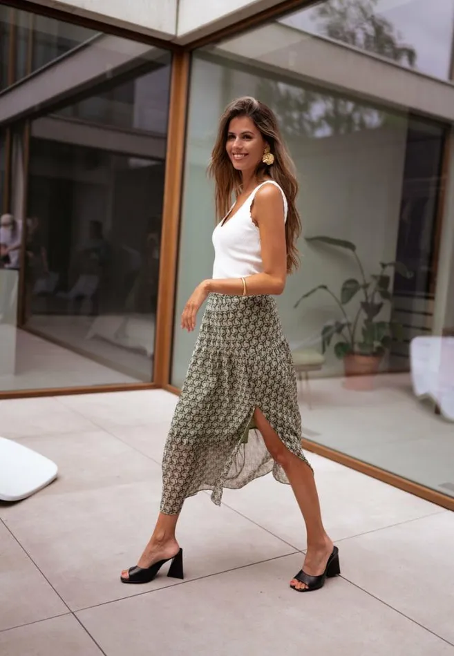 Women039s Clothing Skirts Easy Clothes Green Zoe Skirt Women039s Clothing Skirts Easy Clothes Green Zoe Skirt