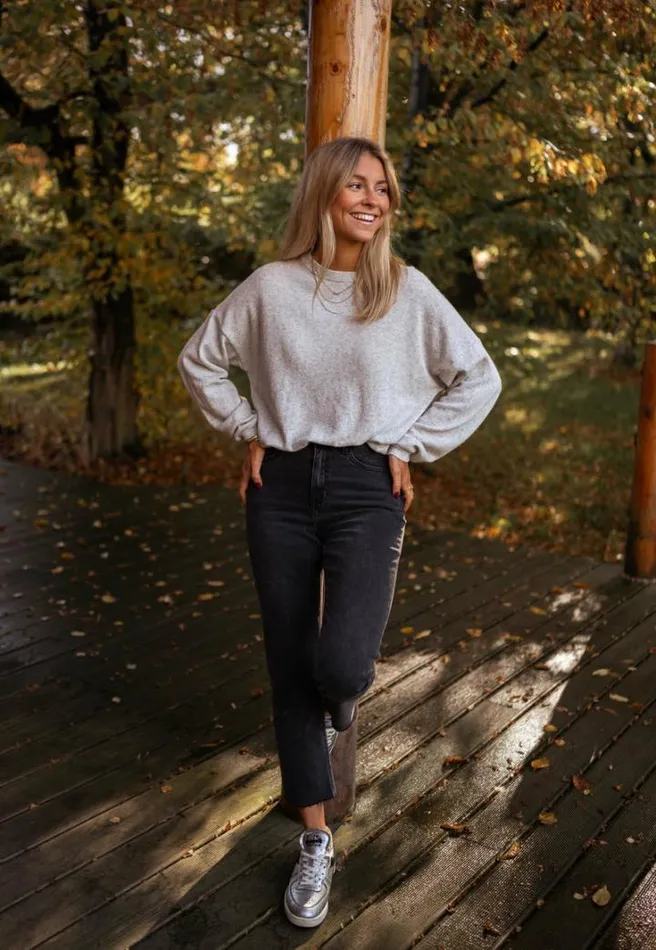 Women039s Clothing Sweaters Easy Clothes Grey Iris Cashmere Sweater