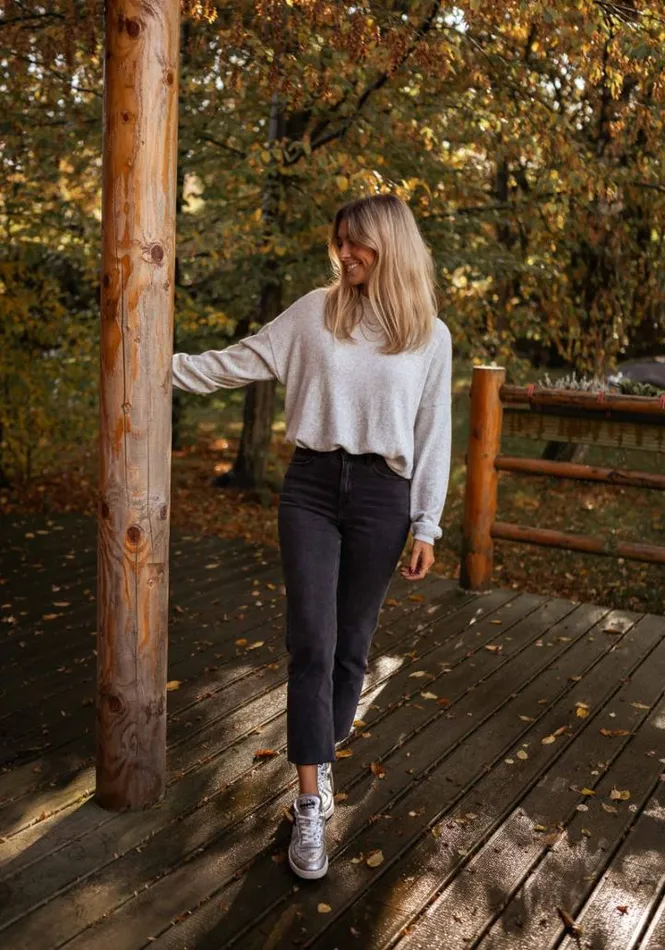 Women039s Clothing Sweaters Easy Clothes Grey Iris Cashmere Sweater