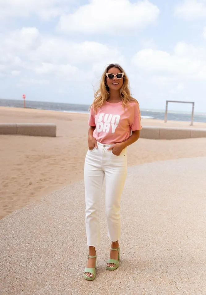 Women039s Clothing Tshirts Easy Clothes Pink Sunday TShirt