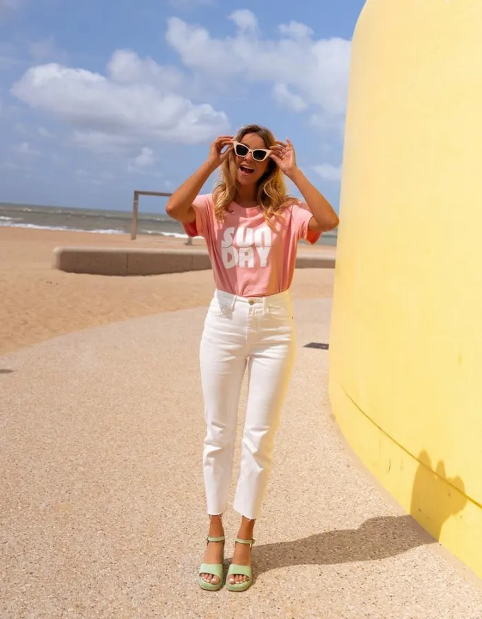 Women039s Clothing Tshirts Easy Clothes Pink Sunday TShirt