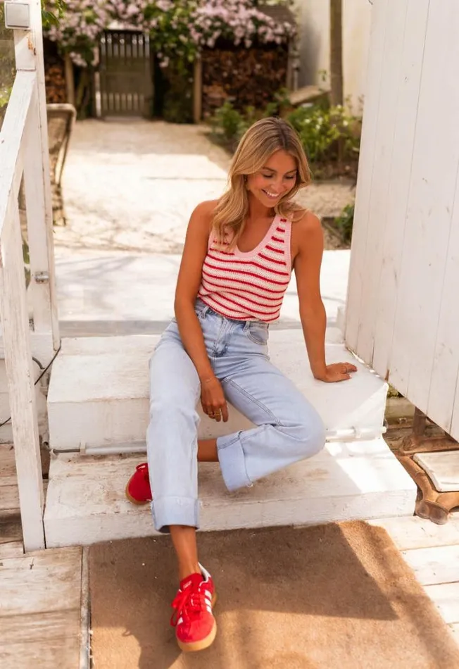 Women039s Clothing Tops Easy Clothes Pink And Red Amara Top