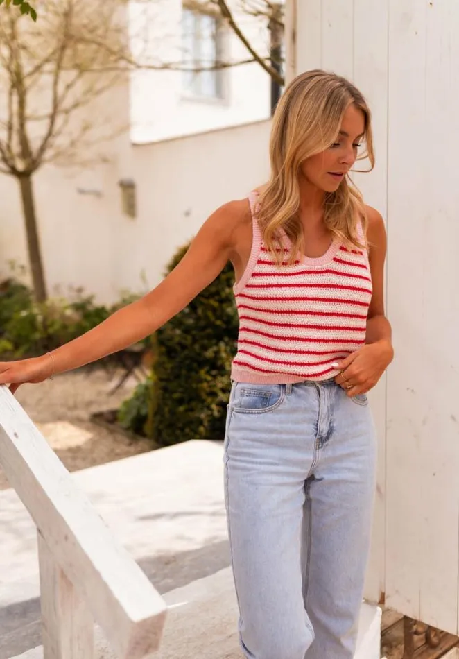 Women039s Clothing Tops Easy Clothes Pink And Red Amara Top