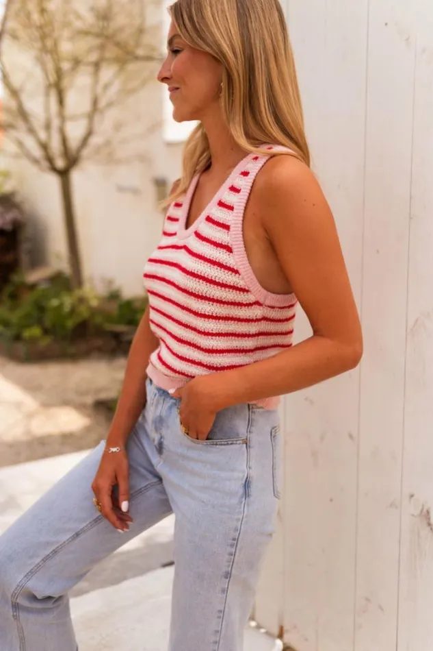 Women039s Clothing Tops Easy Clothes Pink And Red Amara Top