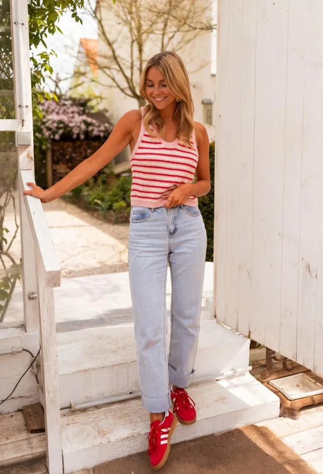 Women039s Clothing Tops Easy Clothes Pink And Red Amara Top