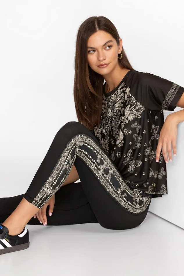 Women Active Johnny Was BEE ACTIVE RIBBED LEGGING WITH POCKETS Farfalla