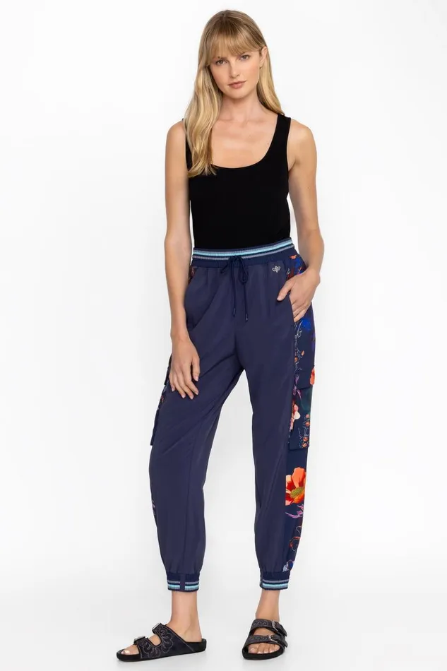 Women Active Johnny Was BEE ACTIVE UTILITY TRACK PANT Midnight Scarf Print Women Active Johnny Was BEE ACTIVE UTILITY TRACK PANT Midnight Scarf Print