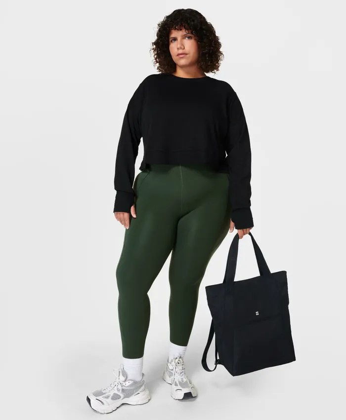 Women After Class Crop Sweatshirt Black Jumpers Hoodies Sweaty Betty