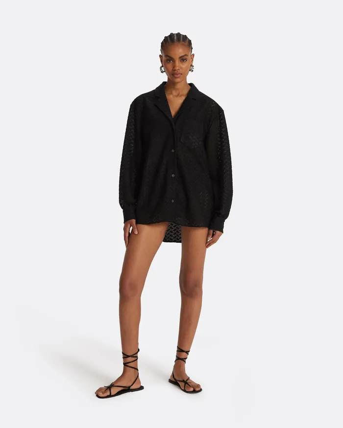 Women Angelique Black Top Black Swimwear Safiyaa