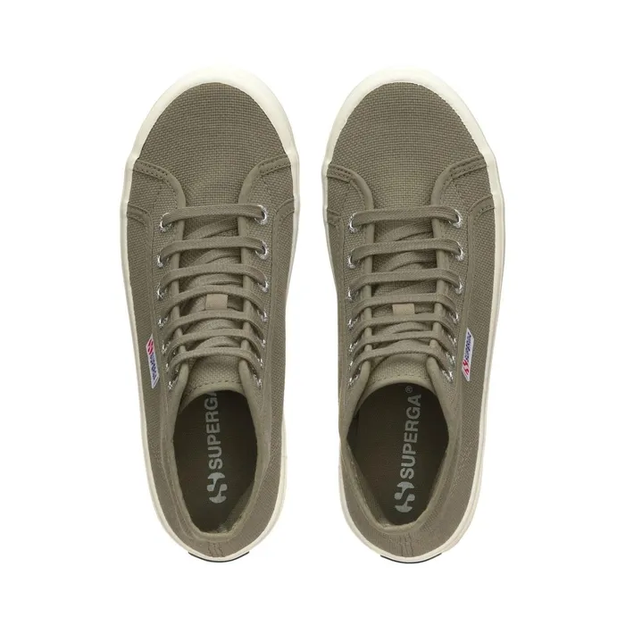 Women Ankle Boots Unisex 2341 ALPINA Laced GREEN SAFARIF AVORIO Superga Ankle Boots