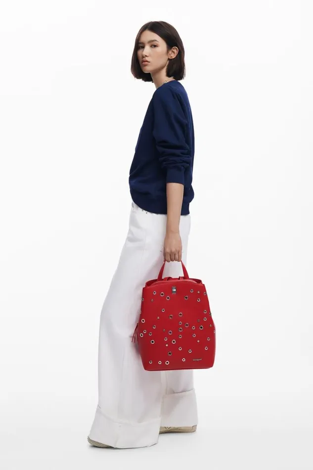 Women Backpacks Desigual Medium Studded Backpack Women Backpacks Desigual Medium Studded Backpack