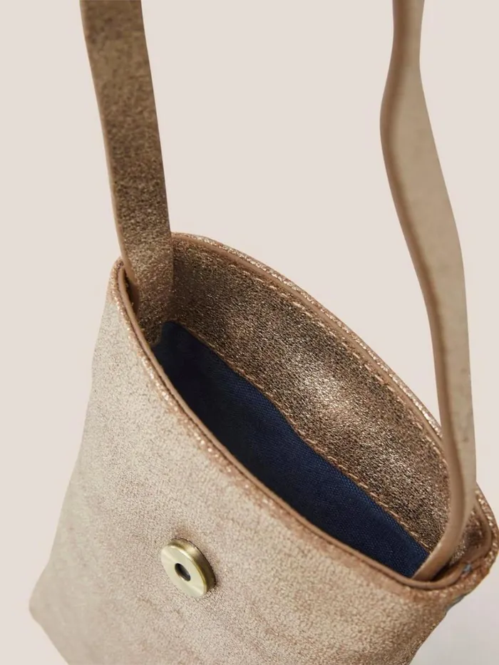 Women BAGS and PURSES White Stuff Clara Buckle Leather Phone Bag Gold Tone Metallic Women BAGS and PURSES White Stuff Clara Buckle Leather Phone Bag Gold Tone Metallic