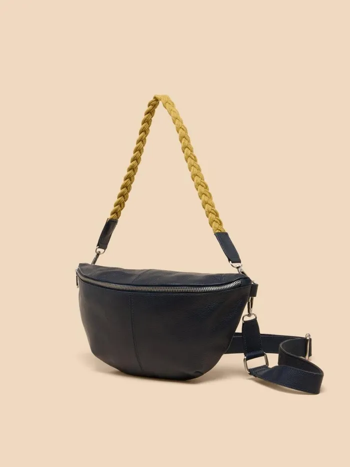 Women BAGS and PURSES White Stuff Sebby Leather Sling Bag Dark Navy