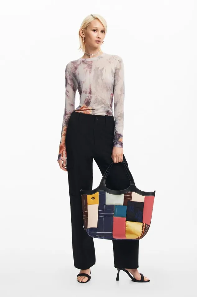 Women Bags Desigual Geometric Handle Bag