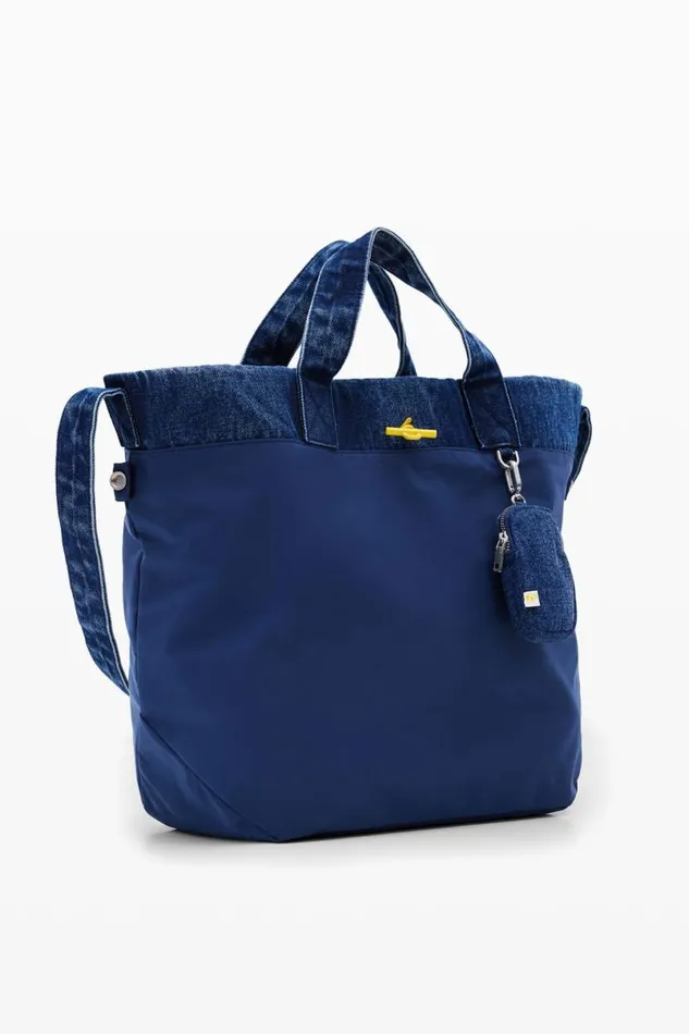Women Bags Desigual Reversible Denim Shopper Bag L