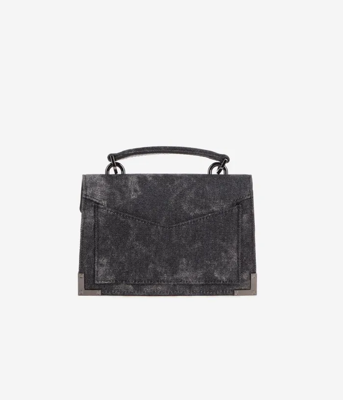Women Bags THE KOOPLES Emily New Nano Black Denim Bag With Rivets Women Bags THE KOOPLES Emily New Nano Black Denim Bag With Rivets
