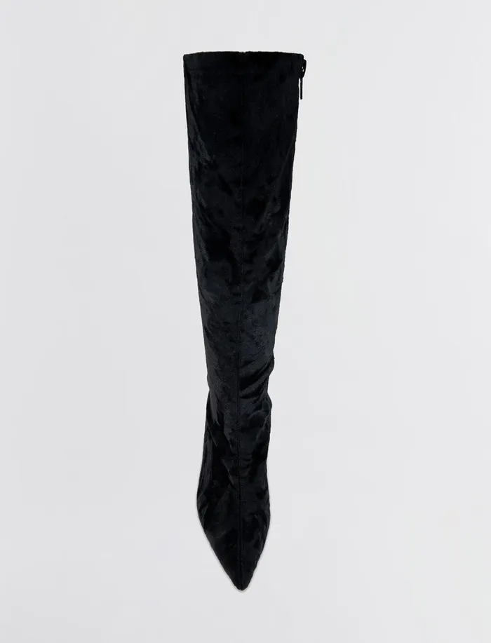 Women BCBGeneration BCBG Black Velvet Isra Boot Black Velvet