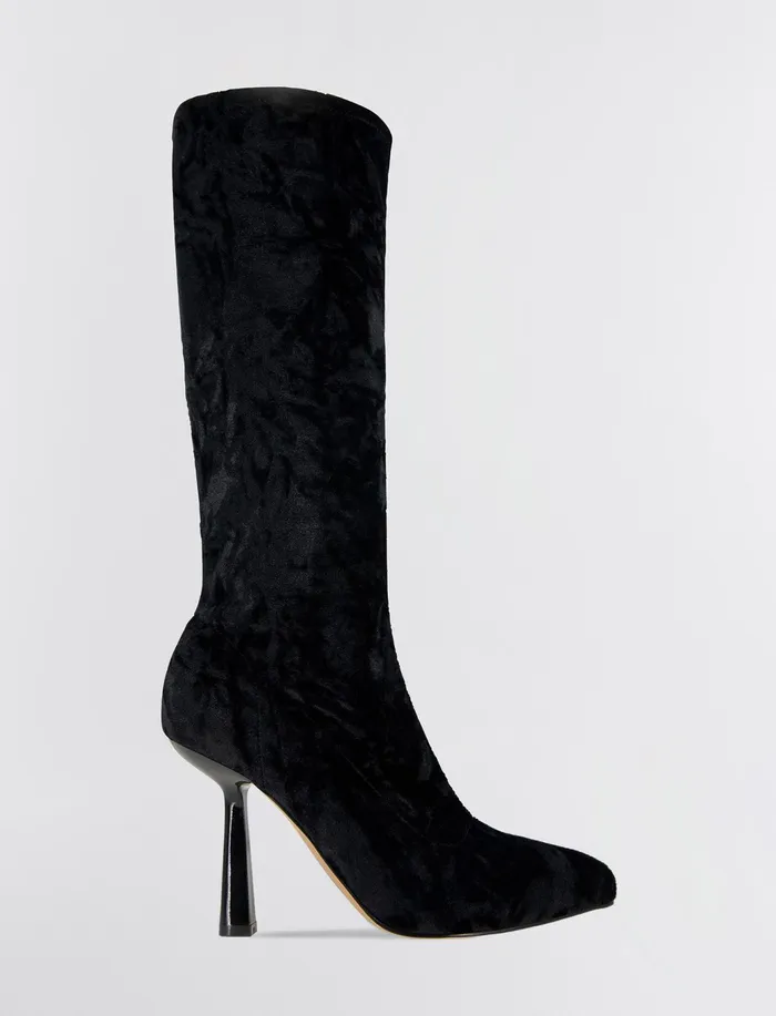 Women BCBGeneration BCBG Black Velvet Isra Boot Black Velvet
