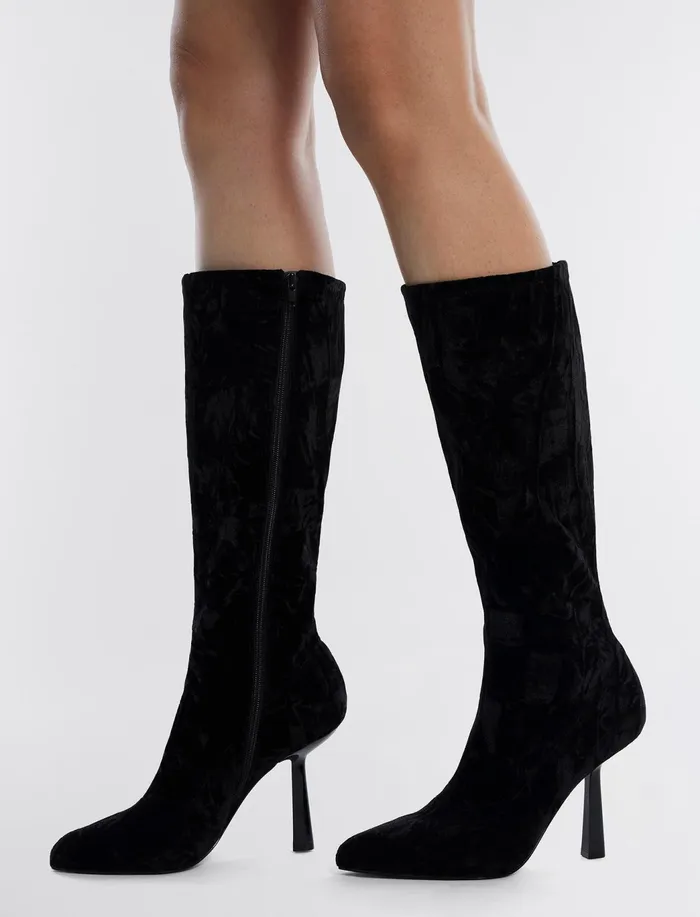 Women BCBGeneration BCBG Black Velvet Isra Boot Black Velvet