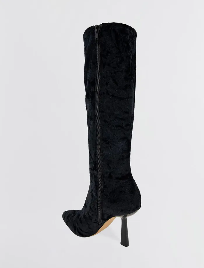 Women BCBGeneration BCBG Black Velvet Isra Boot Black Velvet