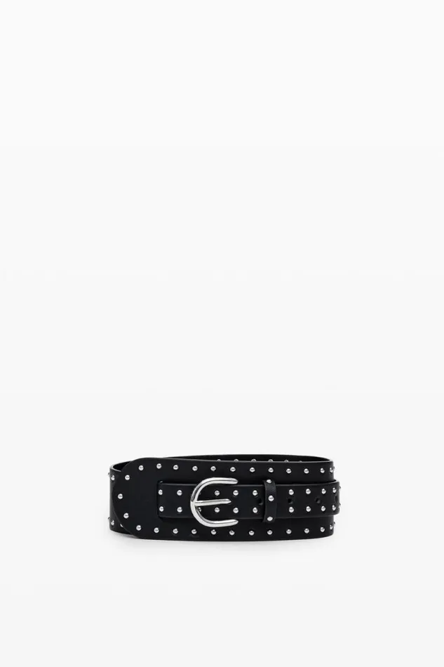 Women Belts Desigual Wide Studded Belt