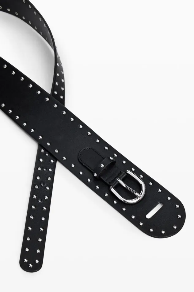 Women Belts Desigual Wide Studded Belt