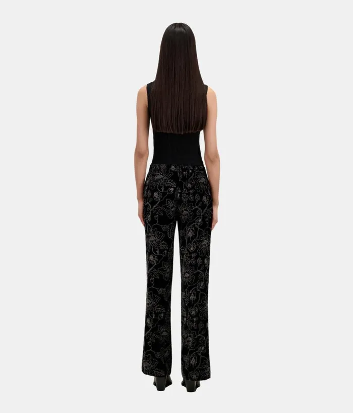 Women Blazers and Suits THE KOOPLES Black Velvet Suit Trousers Women Blazers and Suits THE KOOPLES Black Velvet Suit Trousers
