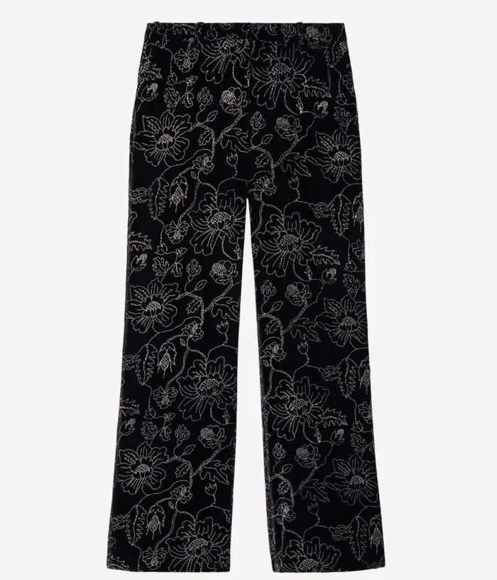 Women Blazers and Suits THE KOOPLES Black Velvet Suit Trousers Women Blazers and Suits THE KOOPLES Black Velvet Suit Trousers
