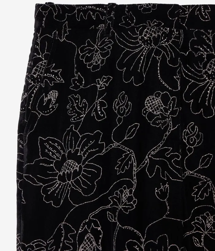 Women Blazers and Suits THE KOOPLES Black Velvet Suit Trousers Women Blazers and Suits THE KOOPLES Black Velvet Suit Trousers
