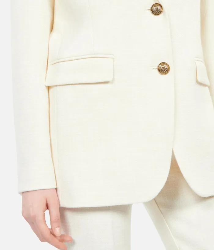 Women Blazers and Suits THE KOOPLES Ecru Suit Jacket Women Blazers and Suits THE KOOPLES Ecru Suit Jacket