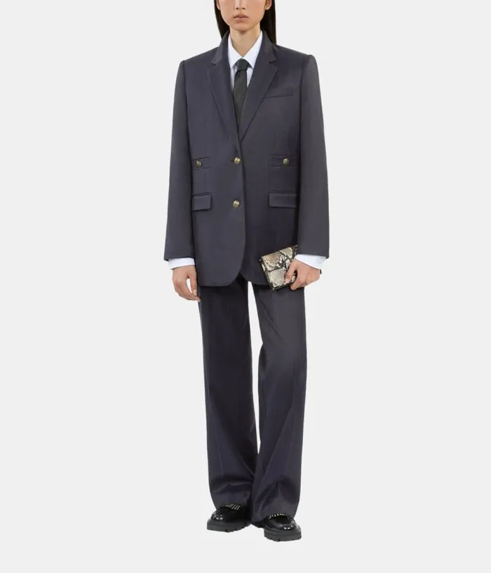 Women Blazers and Suits THE KOOPLES Navy Blue Suit Jacket