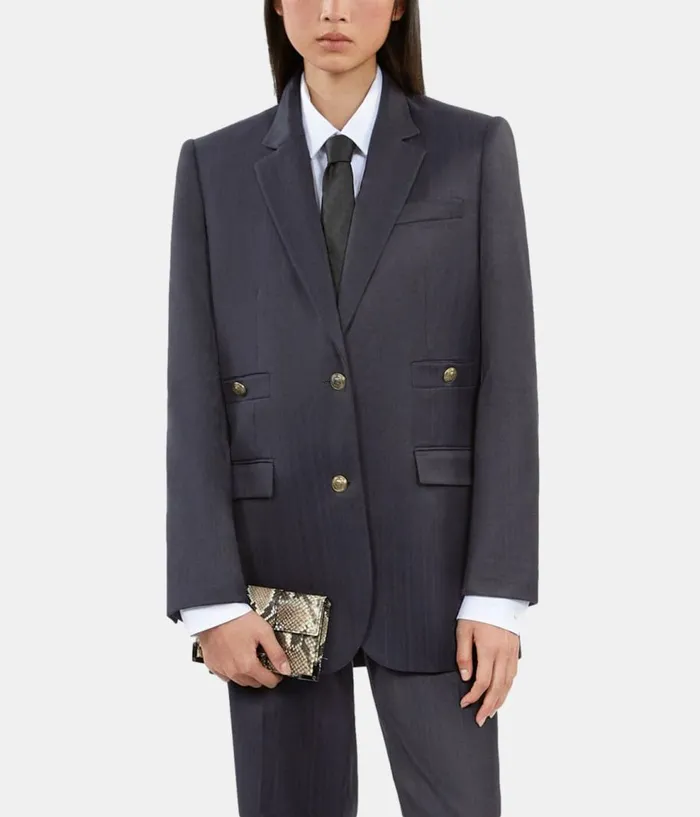 Women Blazers and Suits THE KOOPLES Navy Blue Suit Jacket