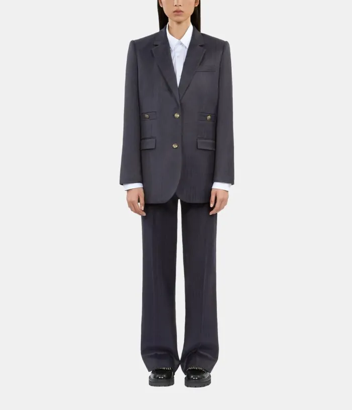 Women Blazers and Suits THE KOOPLES Navy Blue Suit Jacket