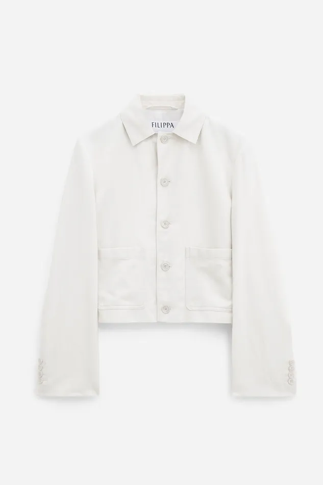 Women Blazers filippak Patch Pocket Cotton Linen Jacket Bone WhiteWhite Pinstripe Women Blazers filippak Patch Pocket Cotton Linen Jacket Bone WhiteWhite Pinstripe