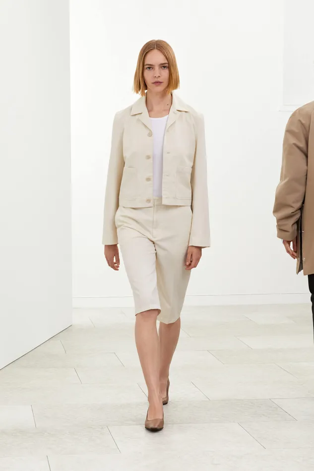 Women Blazers filippak Patch Pocket Cotton Linen Jacket Bone WhiteWhite Pinstripe Women Blazers filippak Patch Pocket Cotton Linen Jacket Bone WhiteWhite Pinstripe
