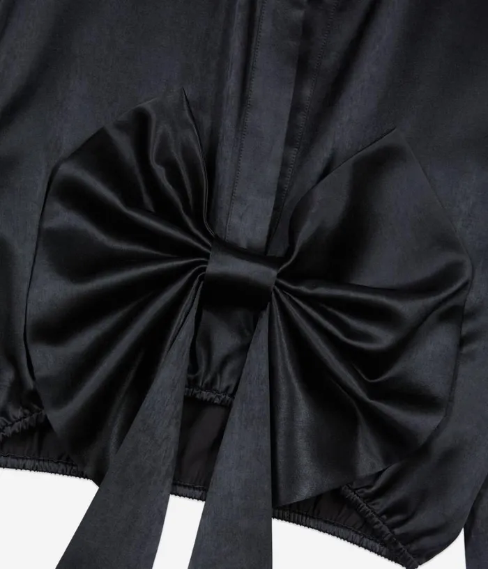 Women Blouses and Shirts THE KOOPLES Black Top With Bow Women Blouses and Shirts THE KOOPLES Black Top With Bow