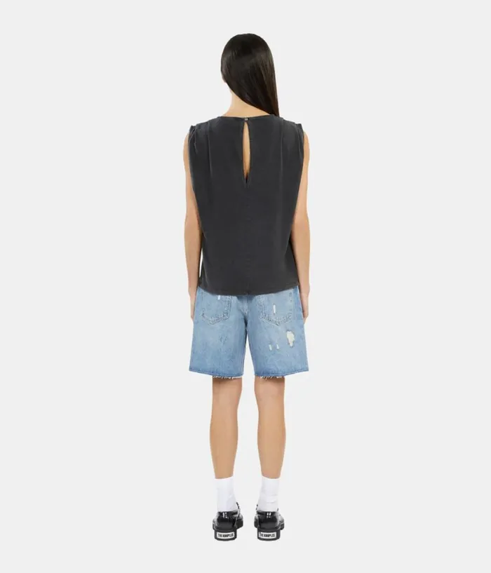 Women Blouses and Shirts THE KOOPLES Black Top With Pleating