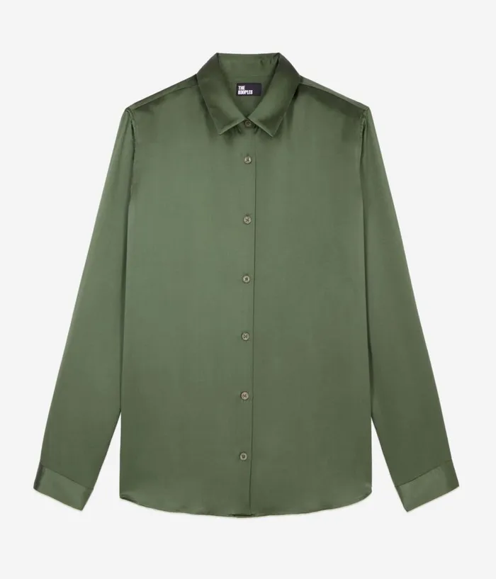Women Blouses and Shirts THE KOOPLES Khaki Silk Shirt