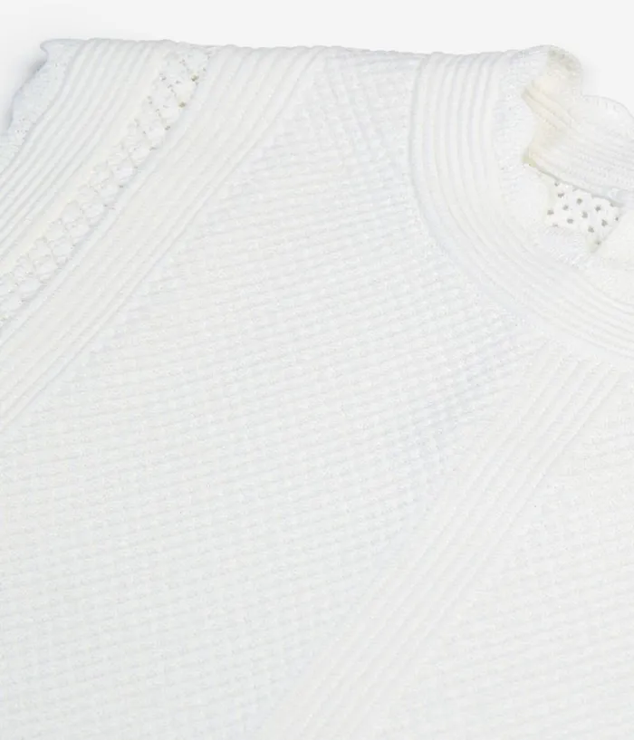 Women Blouses and Shirts THE KOOPLES White Openwork Knit Top