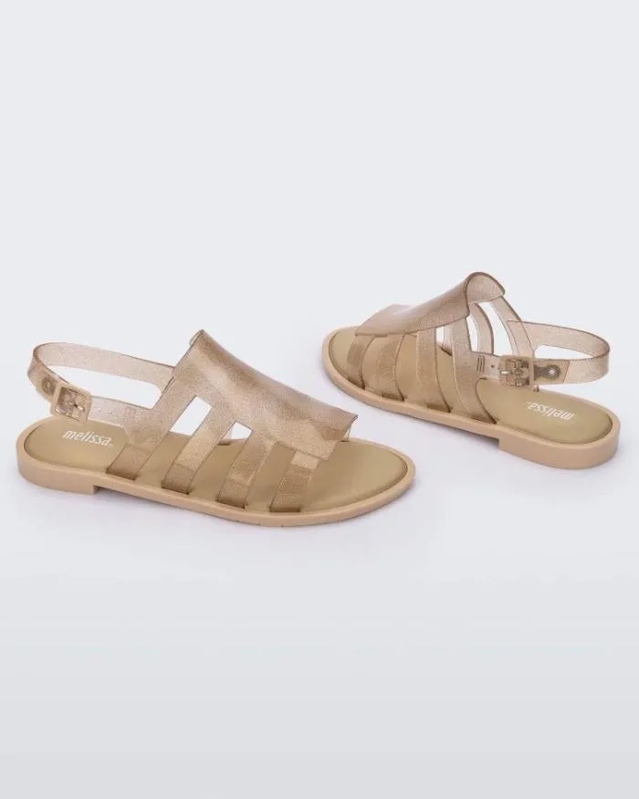 Women Boemia Beige Glitter Melissa Sandals