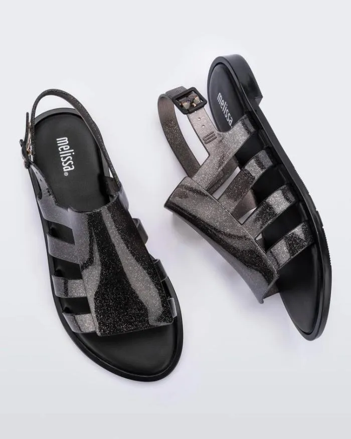 Women Boemia Glitter Black Melissa Sandals