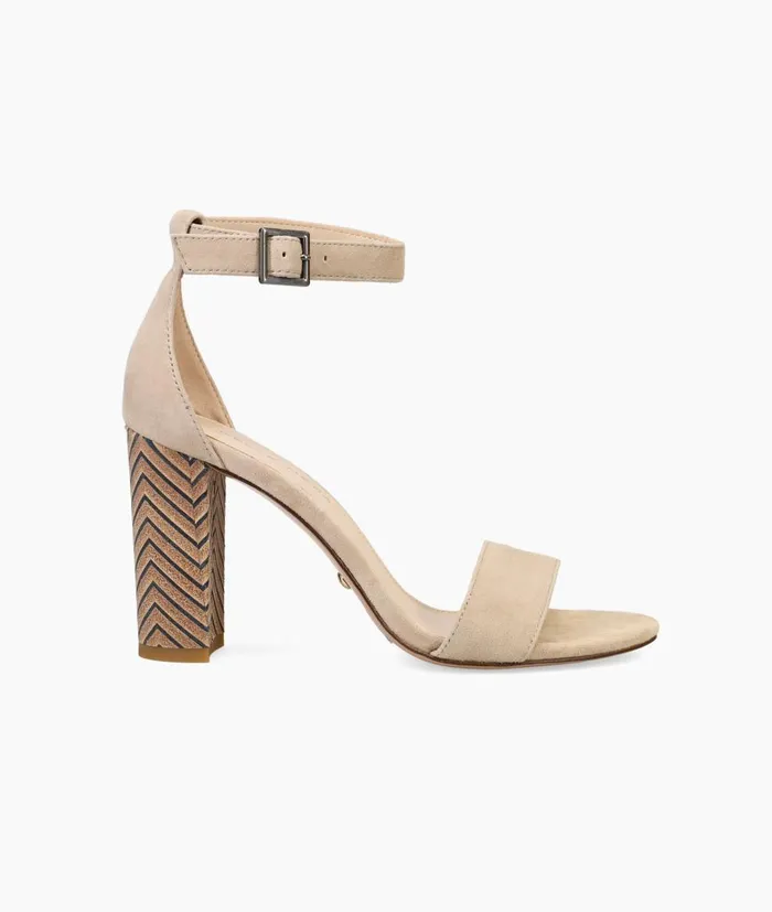 Women Bonnie Mid Heel 8211 Mushroom Pelle Moda High Heels