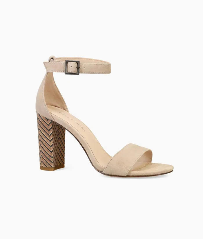 Women Bonnie Mid Heel 8211 Mushroom Pelle Moda High Heels